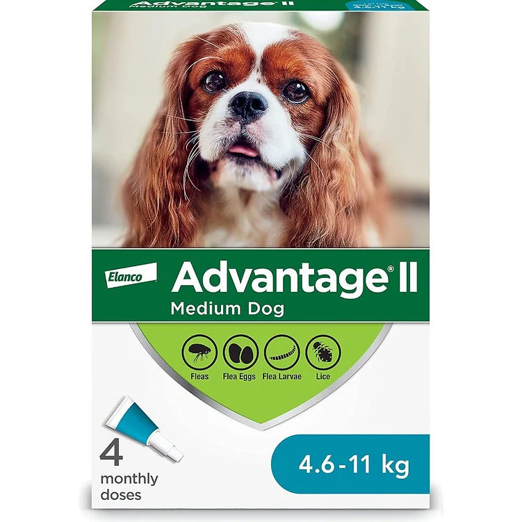 Advantage II Flea Treatment For Dogs 4.6 To 11 Kg (Teal) - Image 3