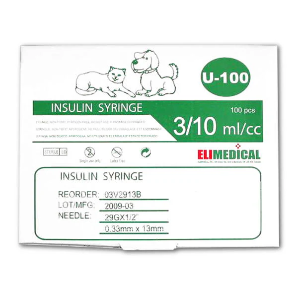 Elimedical Veterinary Syringe U-40 0.3 mL 31G x 5/16 Inch - Image 5